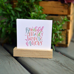 Inspirational Cards with Gold Painted Wood Stand