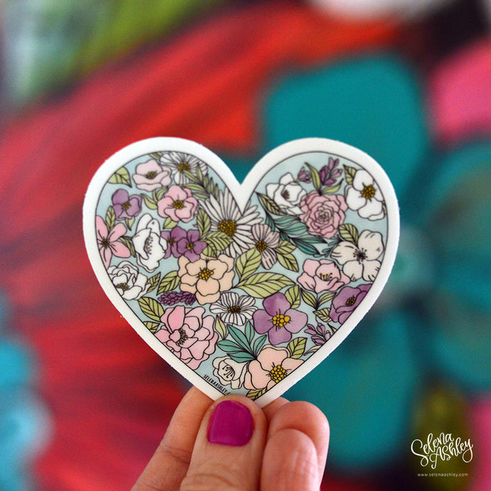 Sticker // Floral Heart