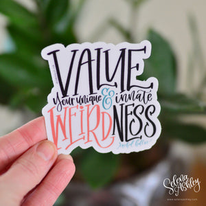 Sticker // Value Your Unique